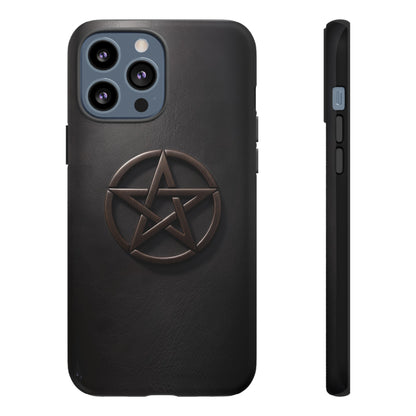 Simple Pentacle Tough Phone Case – Witchcraft Pentagram Design for iPhone, Samsung Galaxy, and Google Pixel Devices