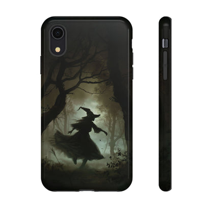 Spooky Witch Silhouette Phone Case - Halloween Dark Art Design for iPhone, Samsung Galaxy, and Google Pixel Devices