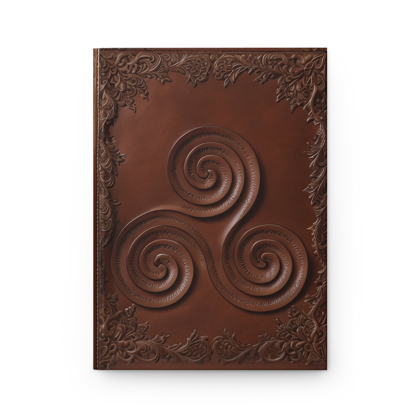 Brown Triskele Hardcover Notebook – Celtic Symbolism Journal for Creative Writing and Reflections