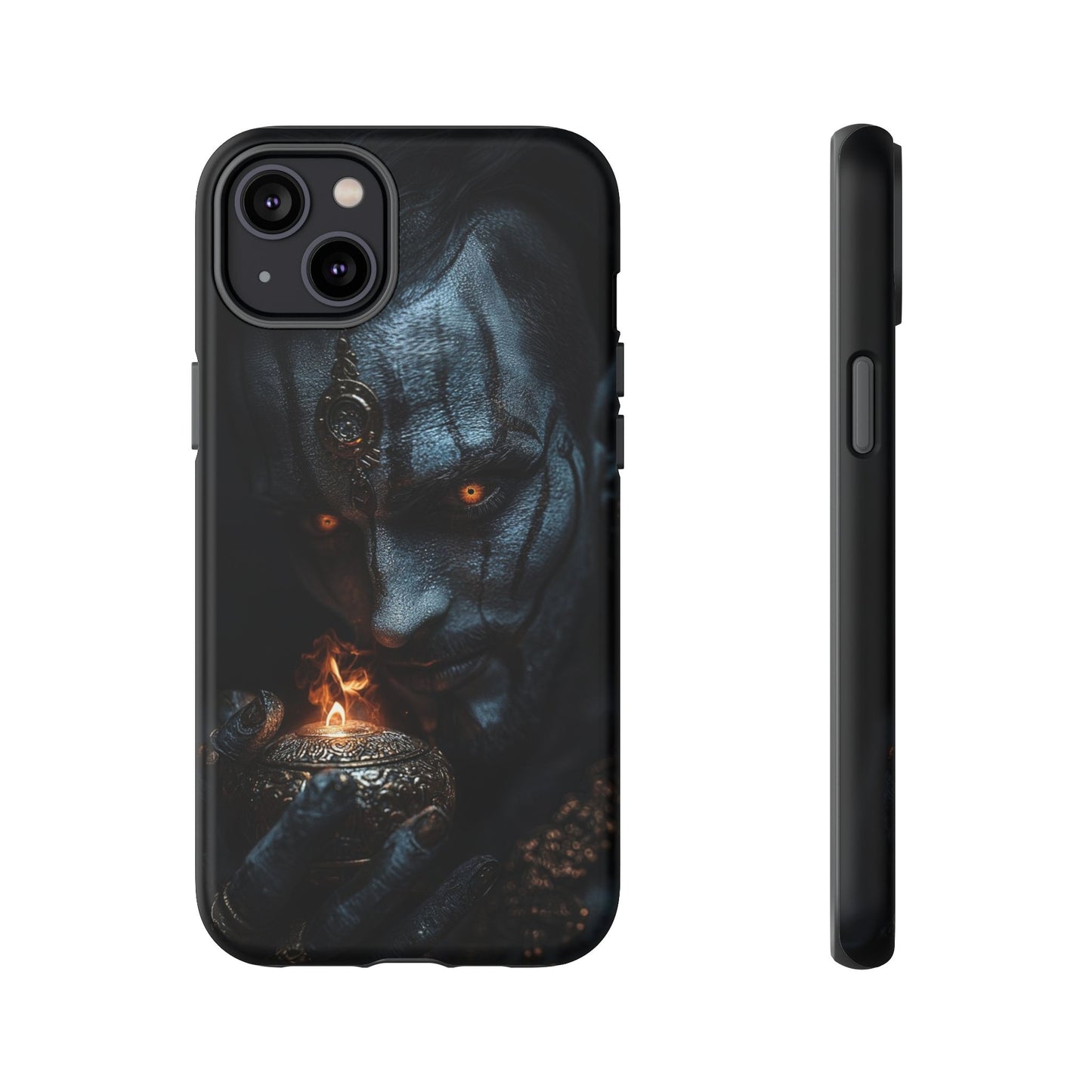 Dark Djinn Warrior Phone Case - Intricate Fantasy Art Protective Cover for iPhone, Samsung Galaxy, and Google Pixel Devices