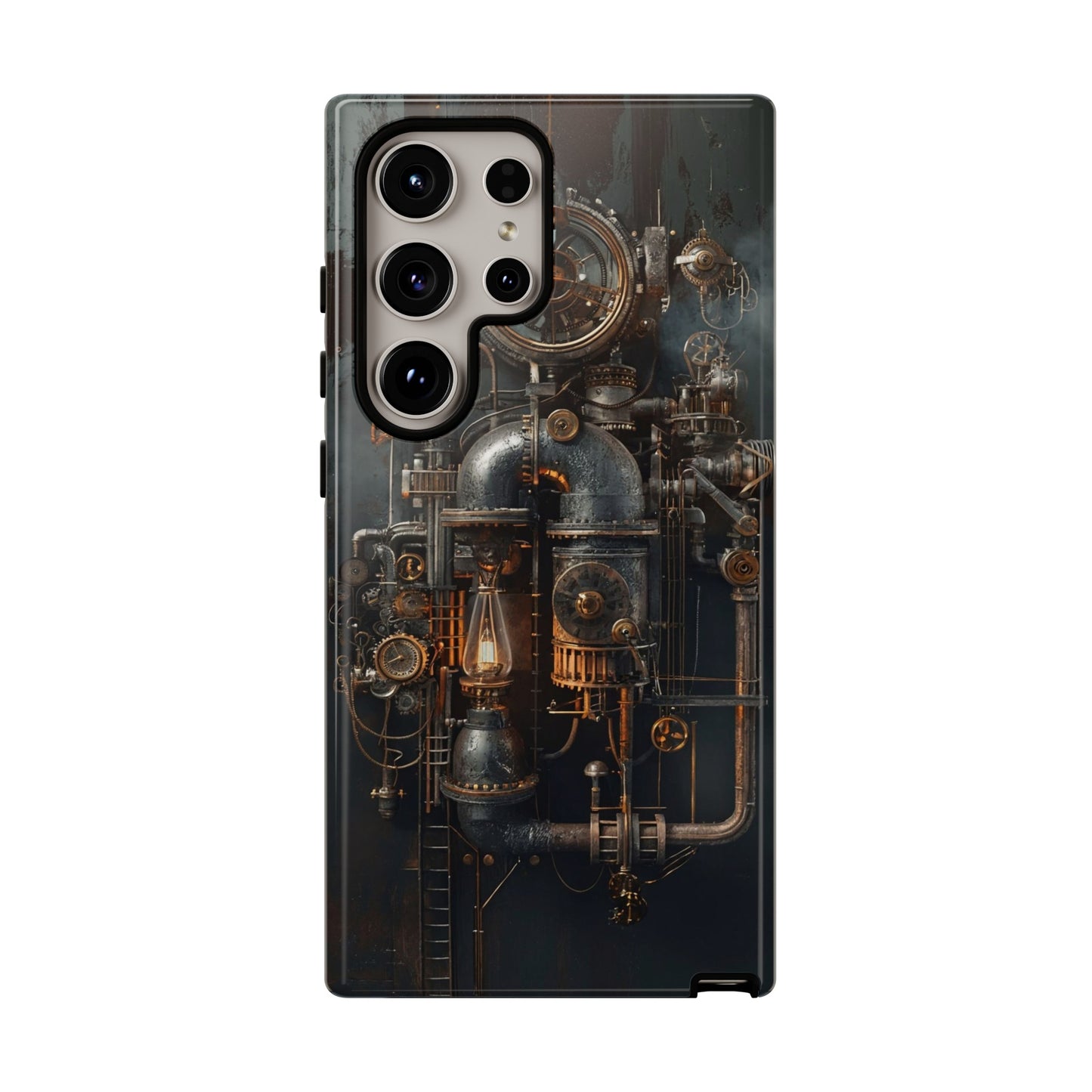 Steampunk Machine #2 Phone Case - Intricate Industrial Design for iPhone, Samsung Galaxy, Google Pixel Devices, Victorian Design Gears