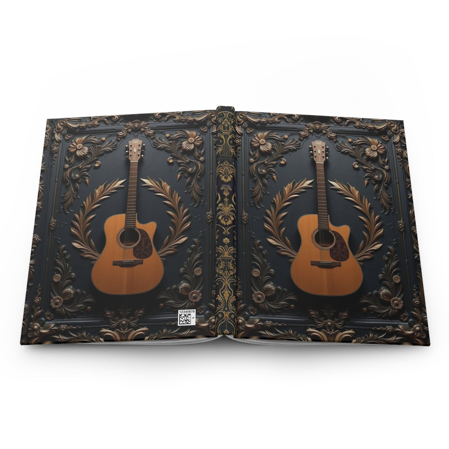 Vintage Guitar-Themed Journal - Hardcover Notebook for Musicians