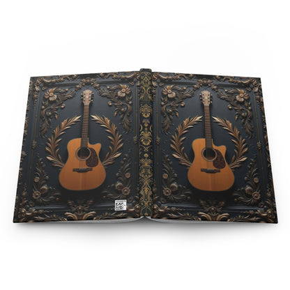 Vintage Guitar-Themed Journal - Hardcover Notebook for Musicians