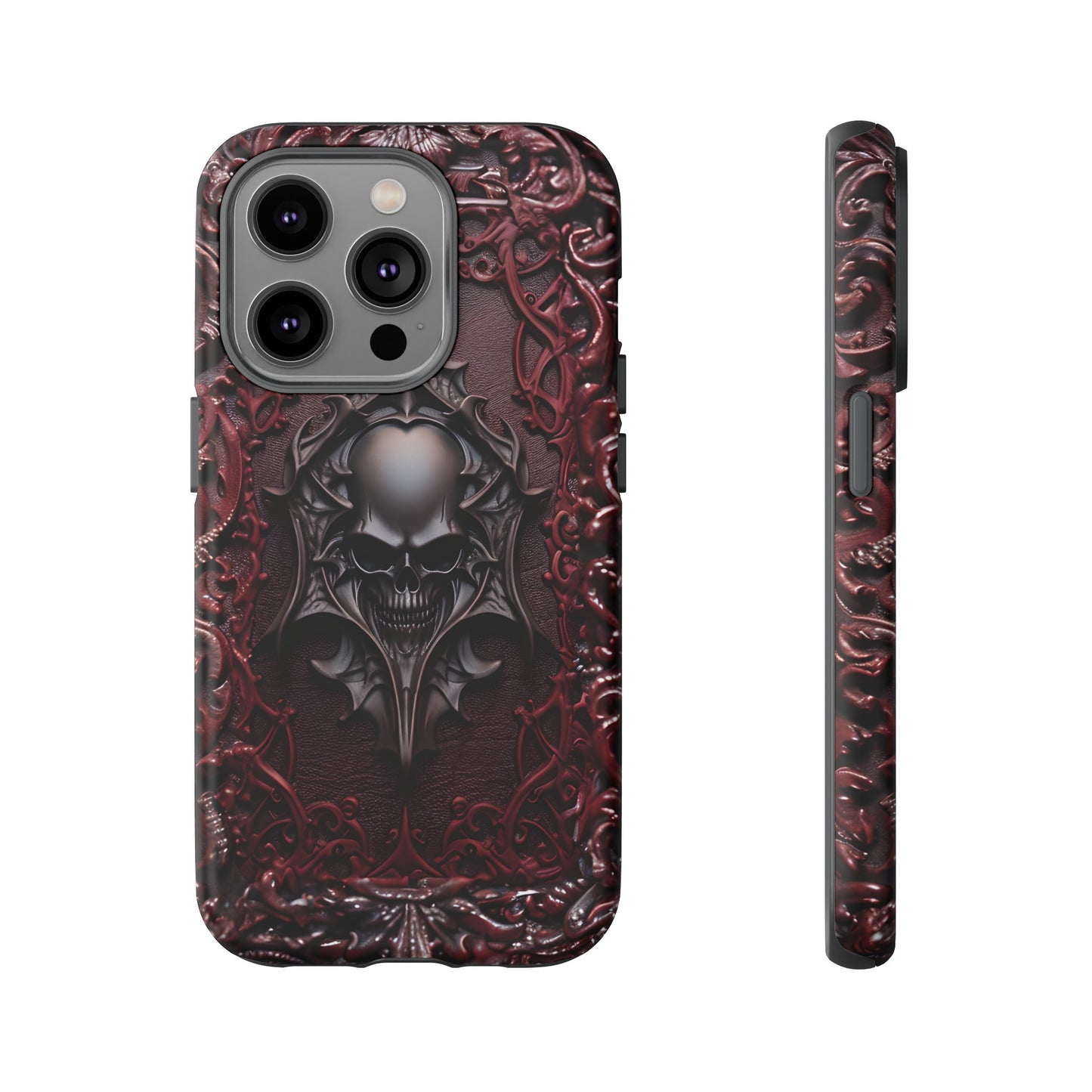 Vampiric Tough Phone Case – Gothic Skull Vampire Design for iPhone, Samsung Galaxy, and Google Pixel Devices