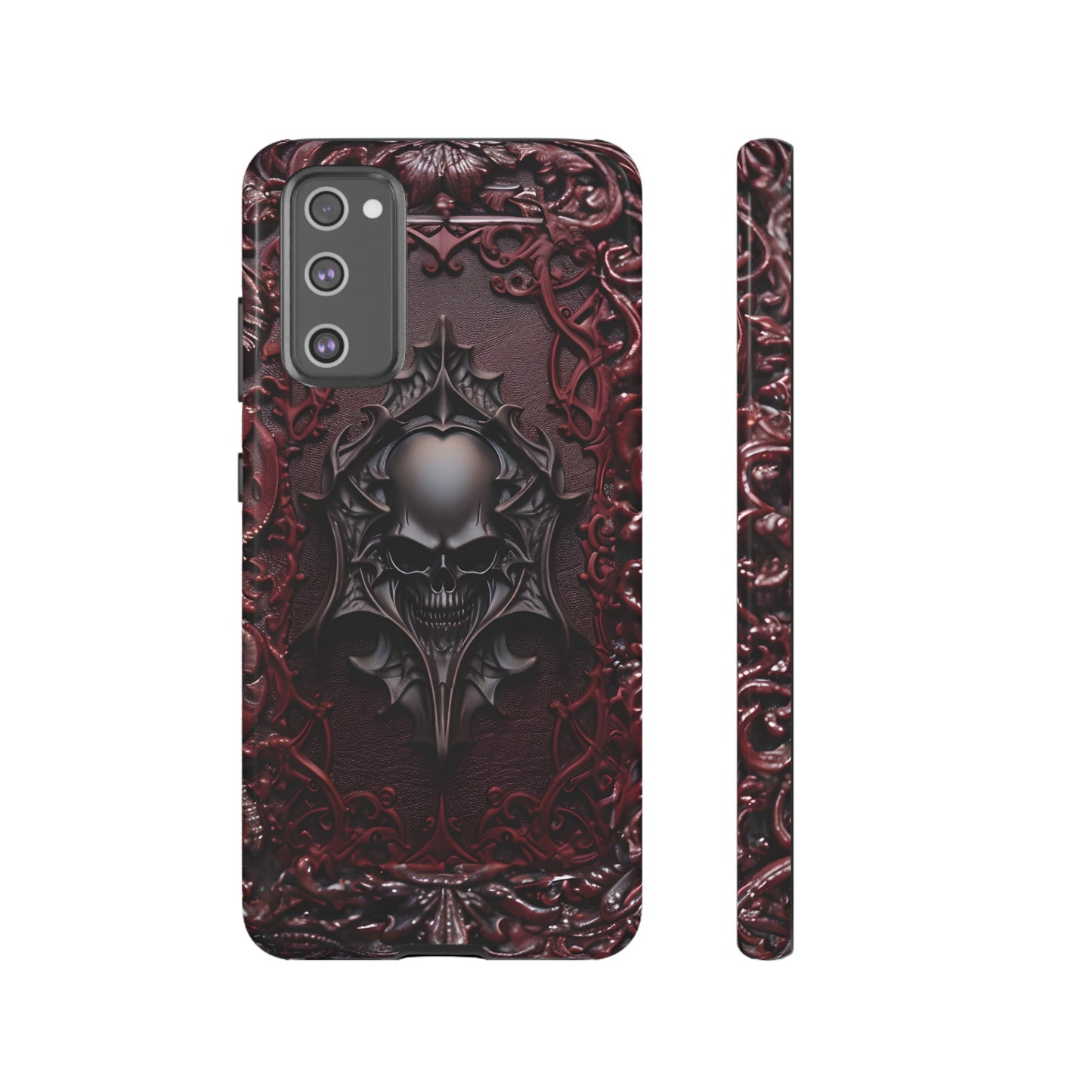 Vampiric Tough Phone Case – Gothic Skull Vampire Design for iPhone, Samsung Galaxy, and Google Pixel Devices