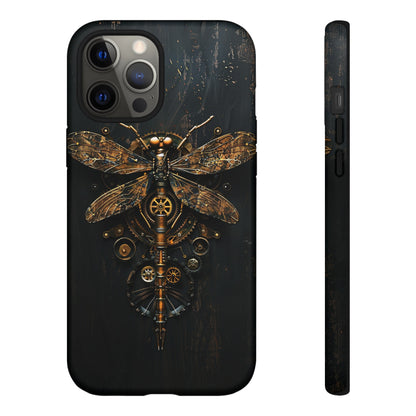 Steampunk Dragonfly Phone Case - Intricate Gear Design for iPhone, Samsung Galaxy, Google Pixel Devices