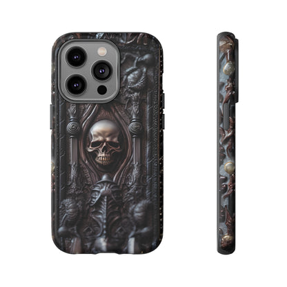 Dark Grimoire of Death Tough Phone Case – Gothic Skull Vampiric Design for iPhone, Samsung Galaxy, and Google Pixel Devices