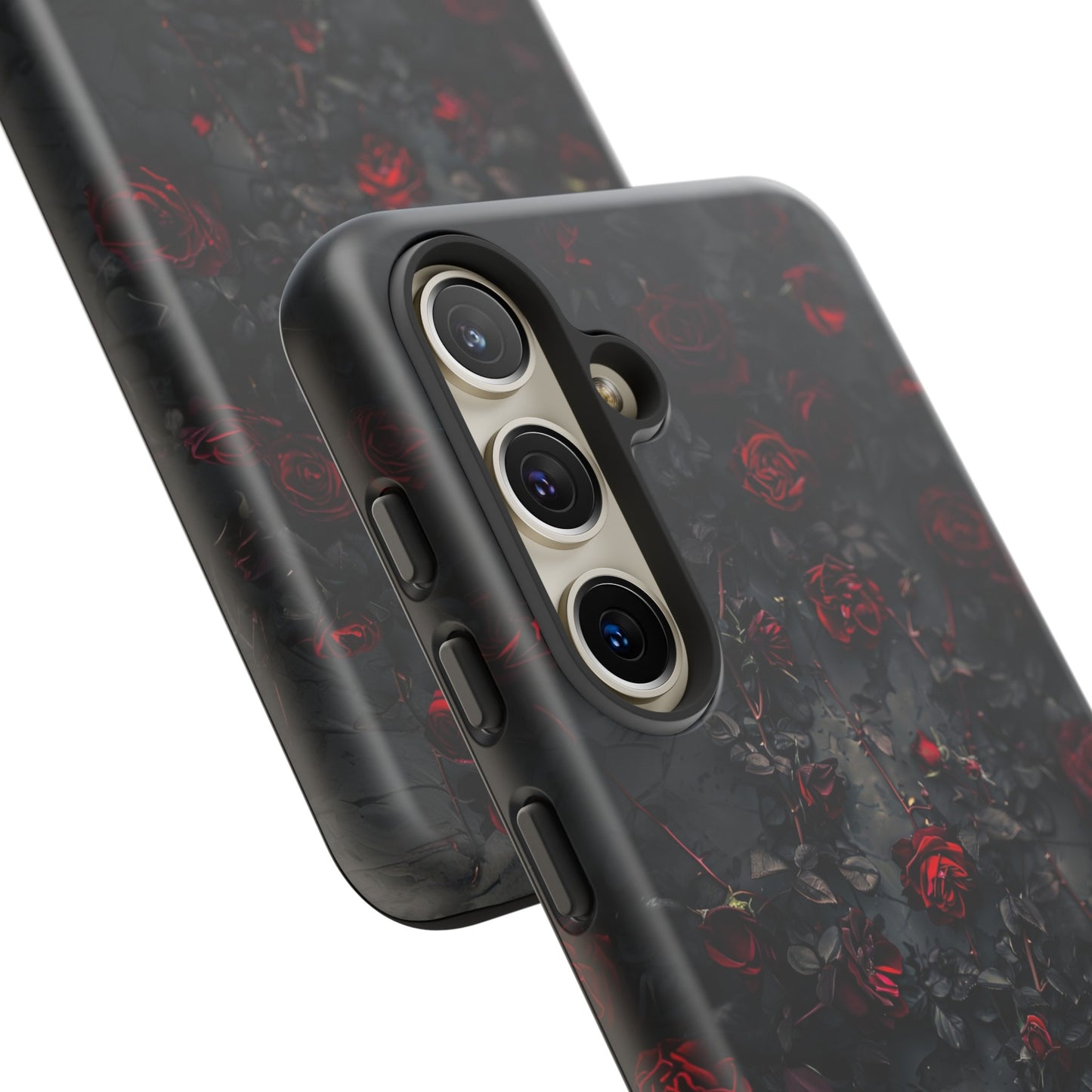 Gothic Roses Tough Phone Case – Elegant Dark Floral Design for iPhone, Samsung Galaxy, and Google Pixel Devices