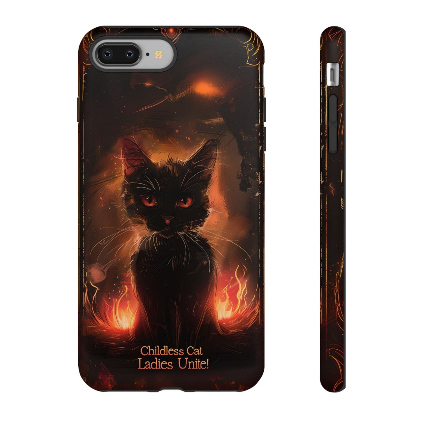 Childless Cat Ladies Unite Phone Case - Gothic Black Cat For iPhone, Samsung Galaxy, and Google Pixel Devices