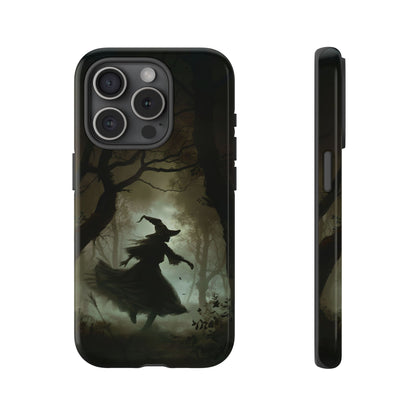 Spooky Witch Silhouette Phone Case - Halloween Dark Art Design for iPhone, Samsung Galaxy, and Google Pixel Devices