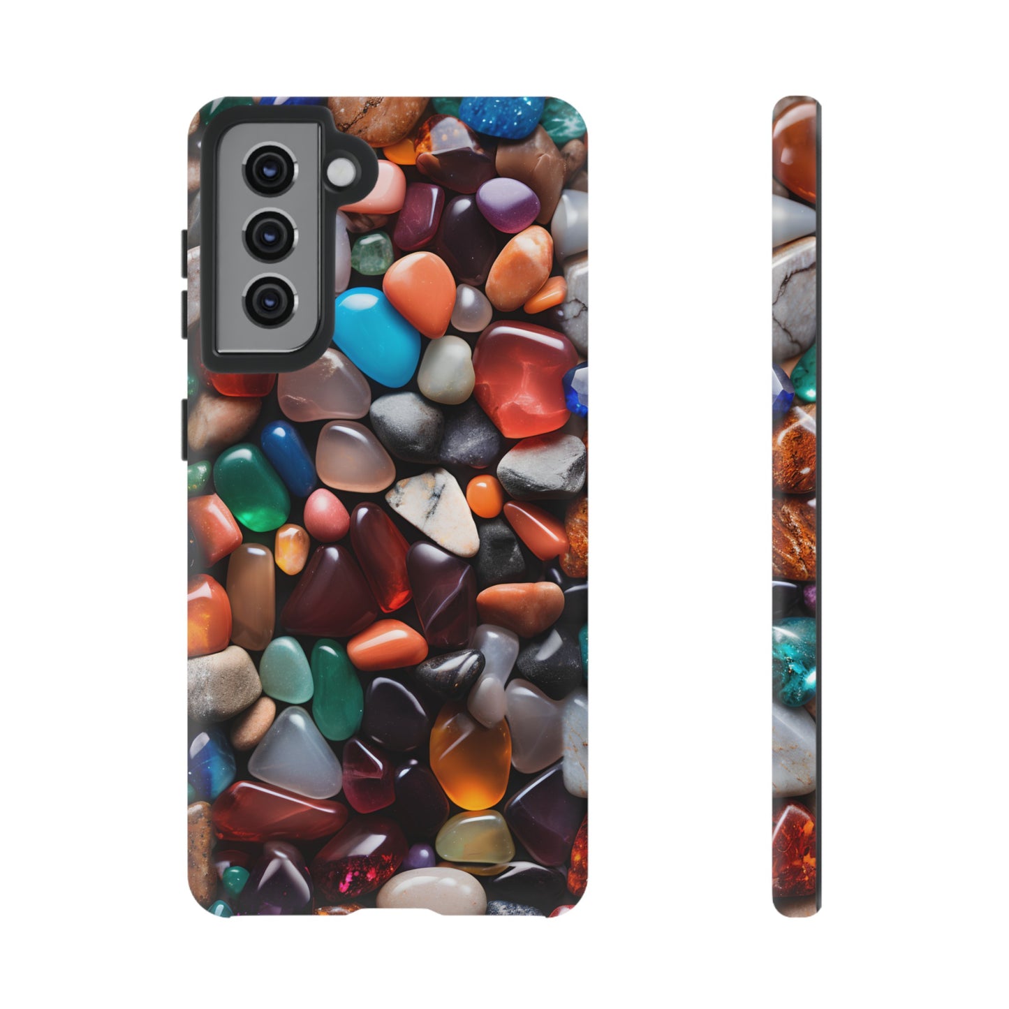 Colorful Stones Phone Case – Vibrant Polished Gemstone Design for iPhone, Samsung Galaxy, and Google Pixel Devices