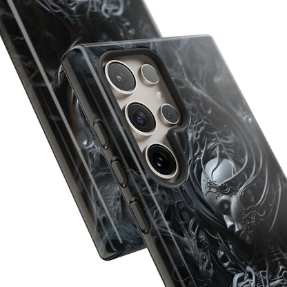 Biomechanical Beauty Phone Case – Futuristic Alien Design for iPhone, Samsung Galaxy, and Google Pixel Devices