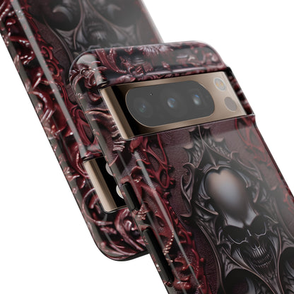 Vampiric Tough Phone Case – Gothic Skull Vampire Design for iPhone, Samsung Galaxy, and Google Pixel Devices