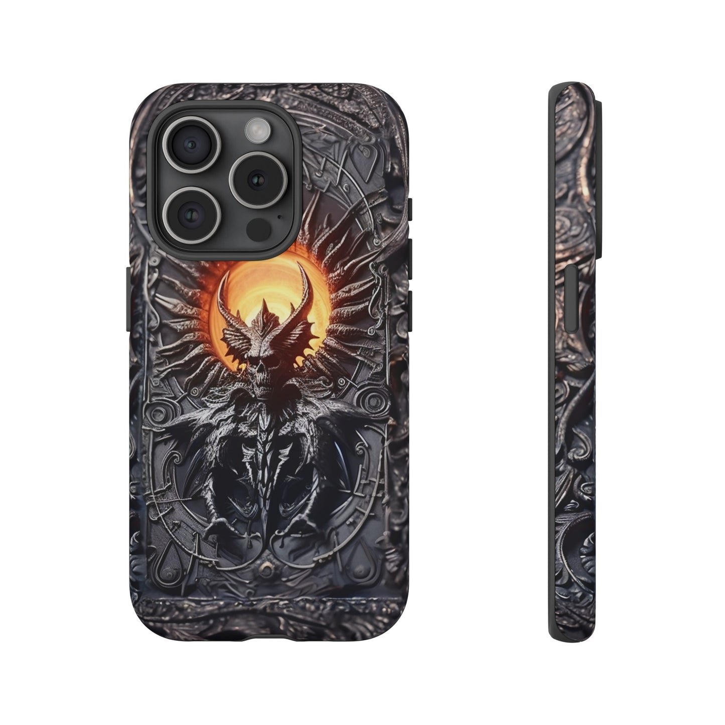 Skeletal Demonic King Phone Case – Ornate Gothic Design for iPhone, Samsung Galaxy, and Google Pixel Devices