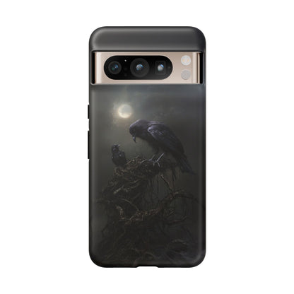 Gothic Raven Phone Case - Dark Crow Art for iPhone, Samsung Galaxy, and Google Pixel Devices