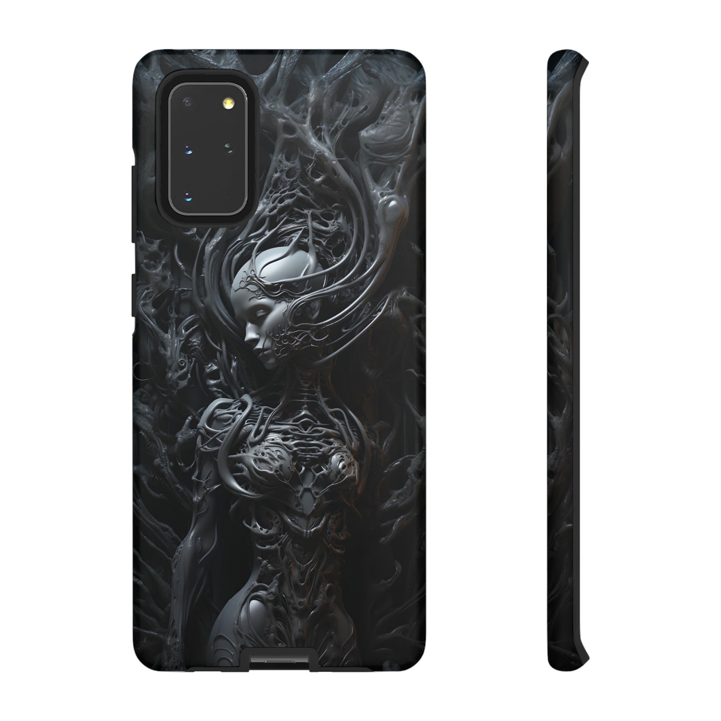 Biomechanical Beauty Phone Case – Futuristic Alien Design for iPhone, Samsung Galaxy, and Google Pixel Devices