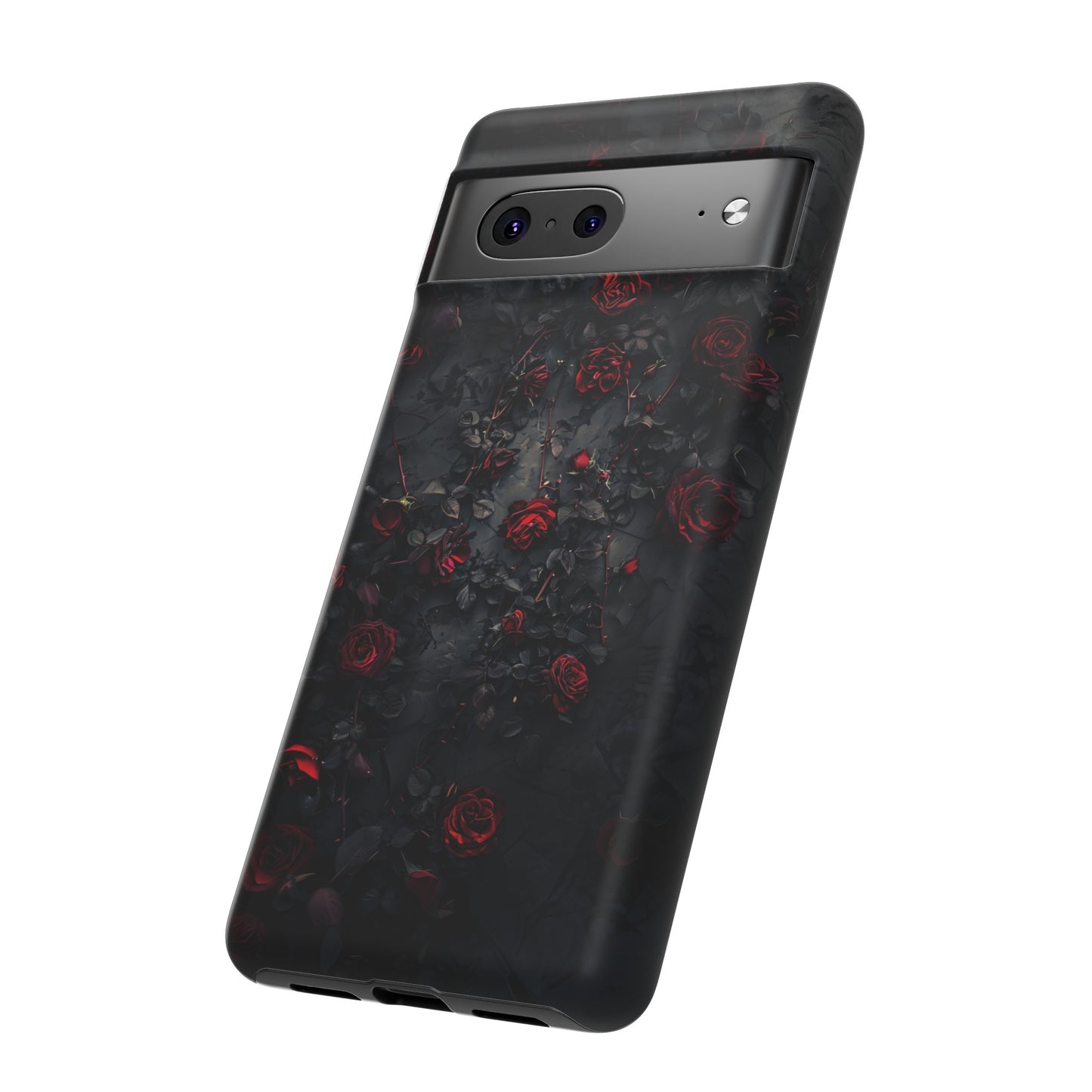 Gothic Roses Tough Phone Case – Elegant Dark Floral Design for iPhone, Samsung Galaxy, and Google Pixel Devices