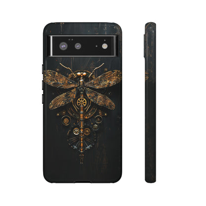 Steampunk Dragonfly Phone Case - Intricate Gear Design for iPhone, Samsung Galaxy, Google Pixel Devices