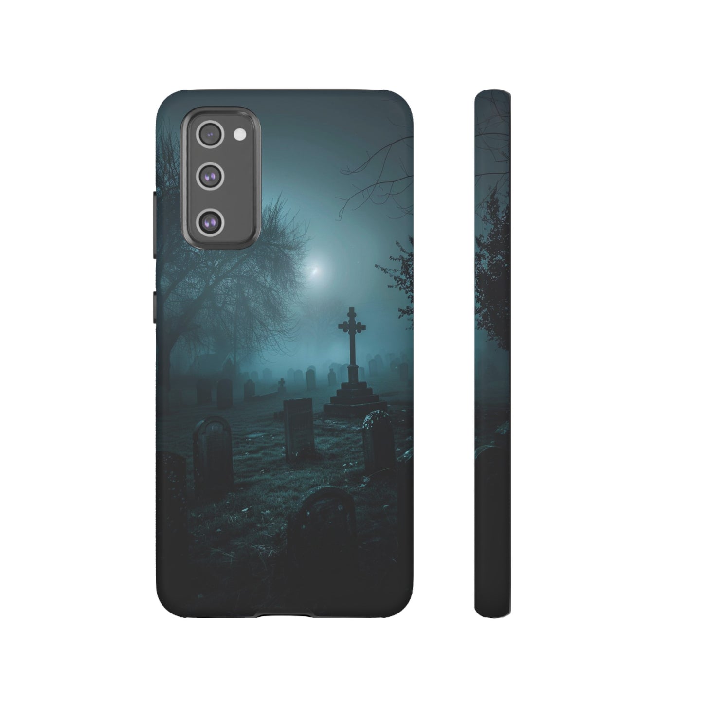 Graveyard at Night Phone Case – Eerie Cemetery Design for iPhone, Samsung Galaxy, and Google Pixel Devices