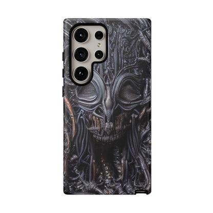 Biomechanical Horror 2 Phone Case – Futuristic Alien Horror Design for iPhone, Samsung Galaxy, and Google Pixel Devices