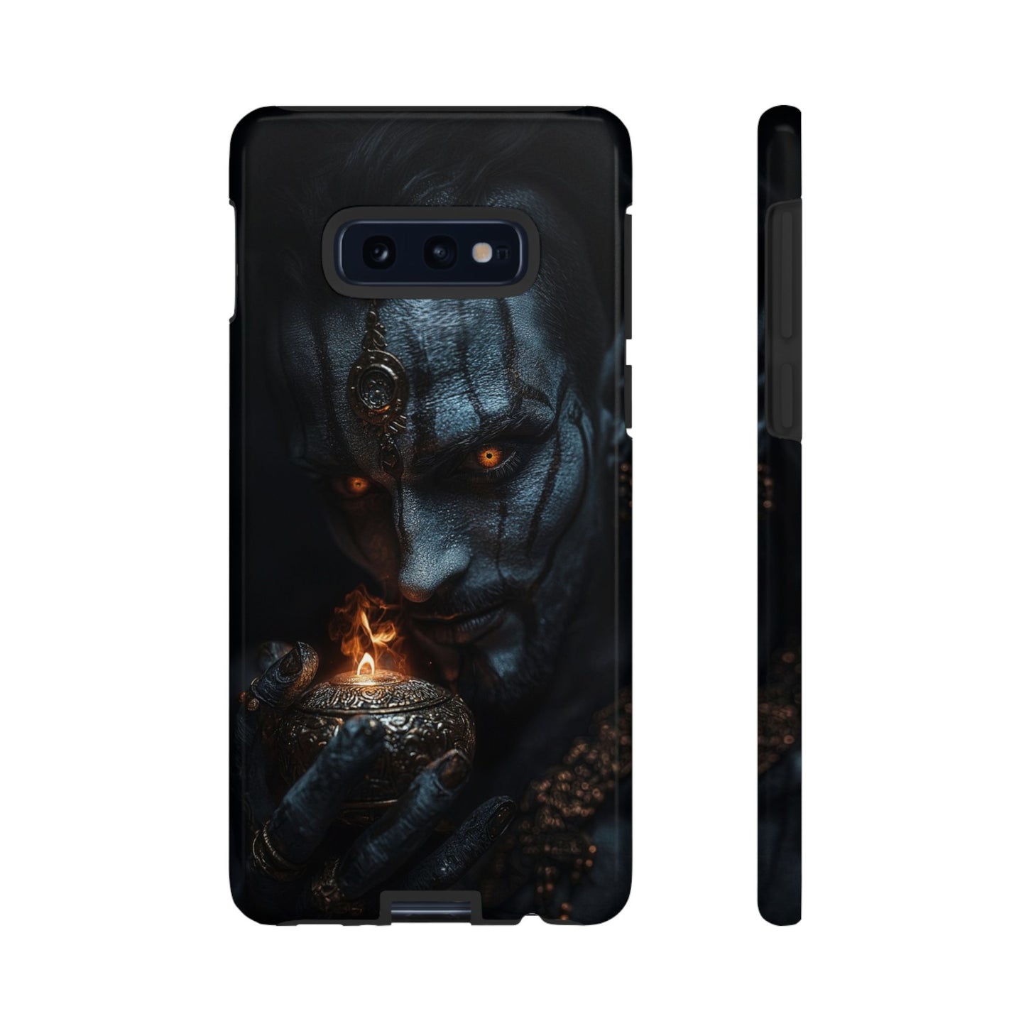 Dark Djinn Warrior Phone Case - Intricate Fantasy Art Protective Cover for iPhone, Samsung Galaxy, and Google Pixel Devices