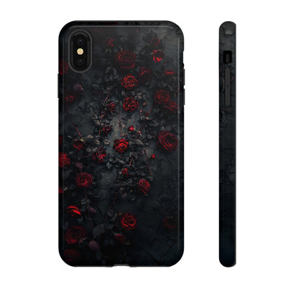 Gothic Roses Tough Phone Case – Elegant Dark Floral Design for iPhone, Samsung Galaxy, and Google Pixel Devices