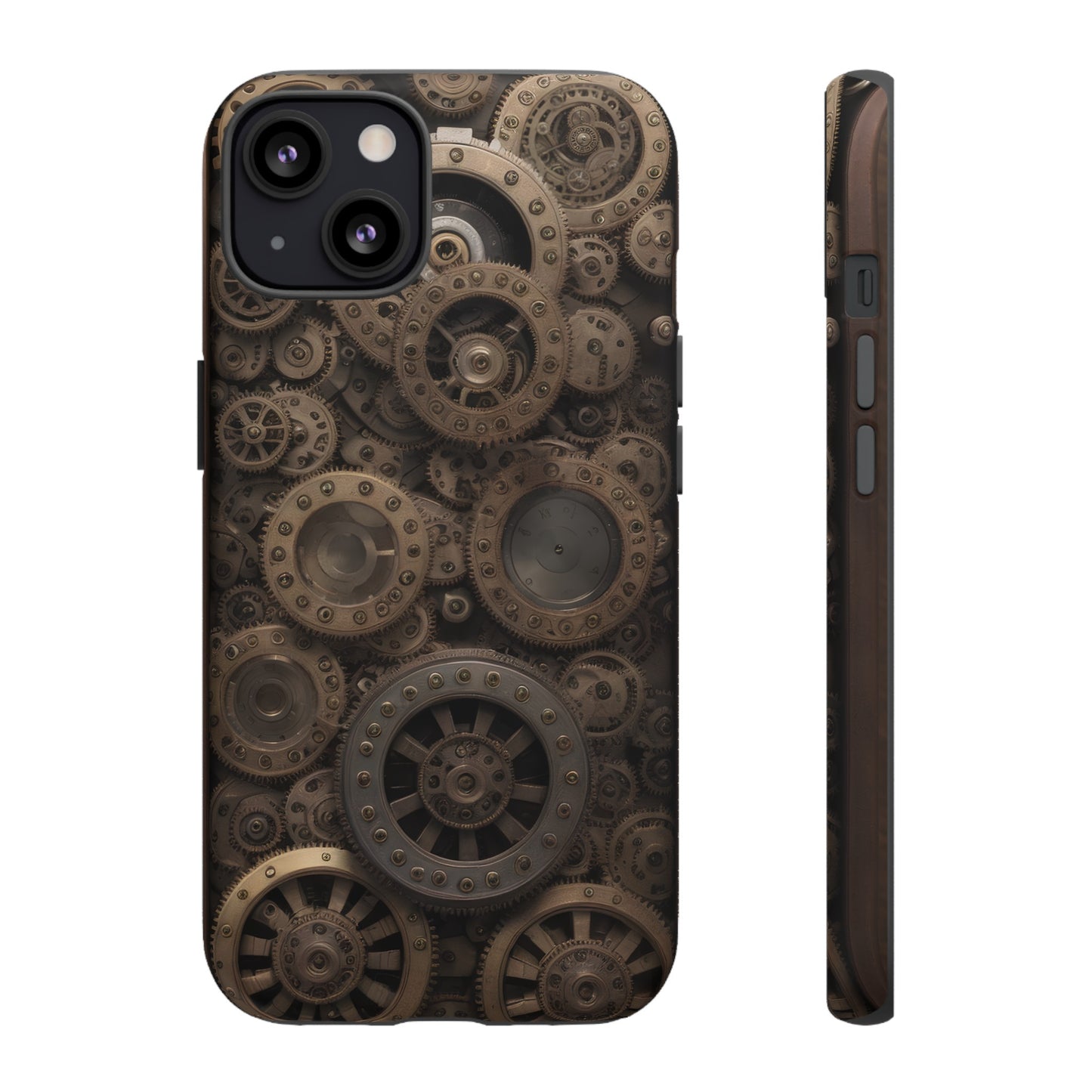 Gearworks 3 Phone Case – Steampunk Victorian Design with Gears and Clockwork for iPhone, Samsung Galaxy, and Google Pixel Devices