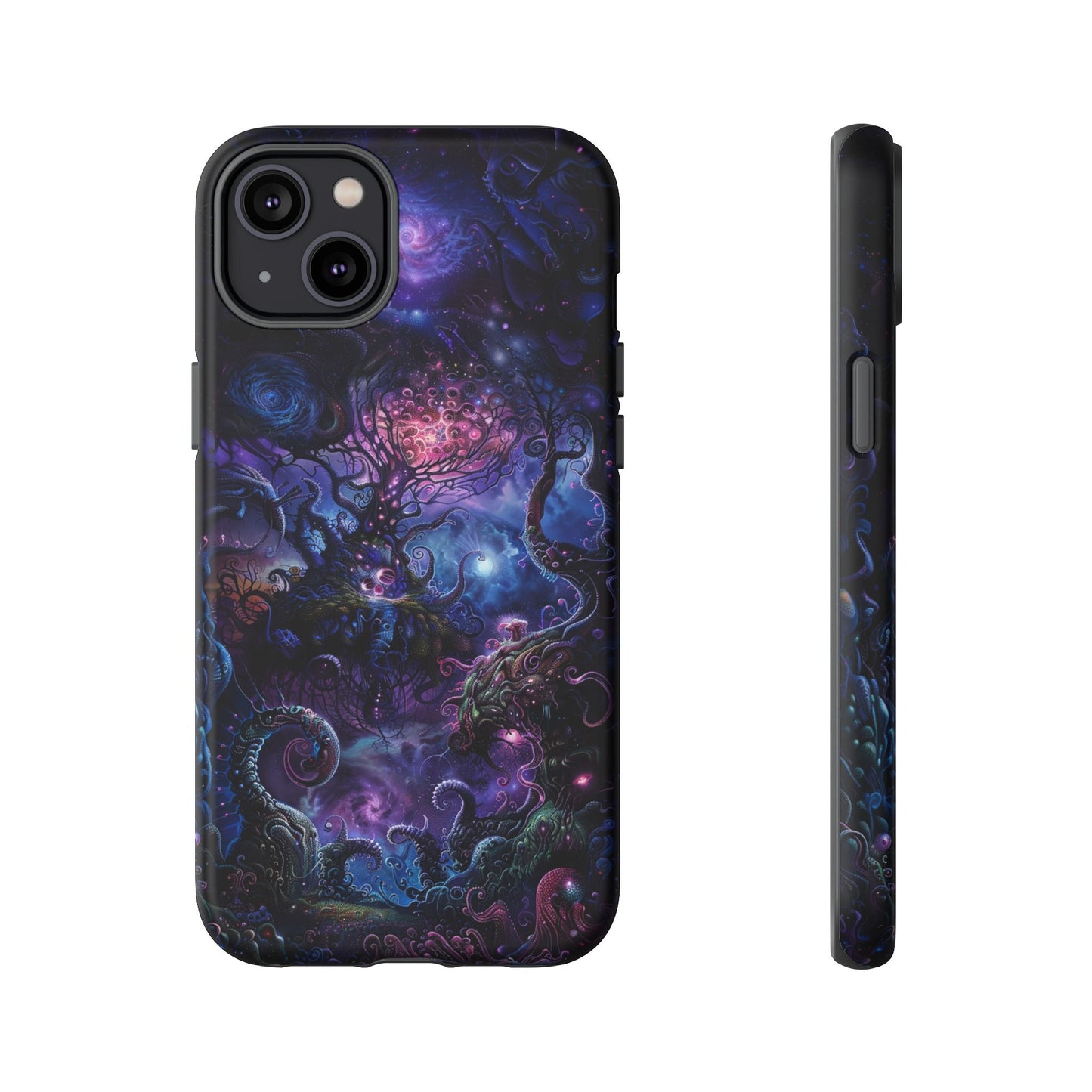 Trippy Psychedelic Alien Landscape Phone Case - Vibrant Abstract Design for iPhone, Samsung Galaxy and Google Pixel Devices