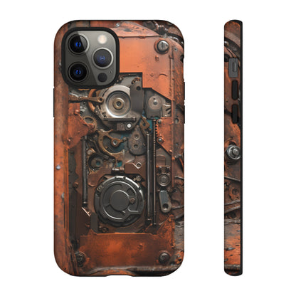 Rusted Mechanisms Phone Case – Steampunk Metal Gear Design for iPhone, Samsung Galaxy, and Google Pixel Devices