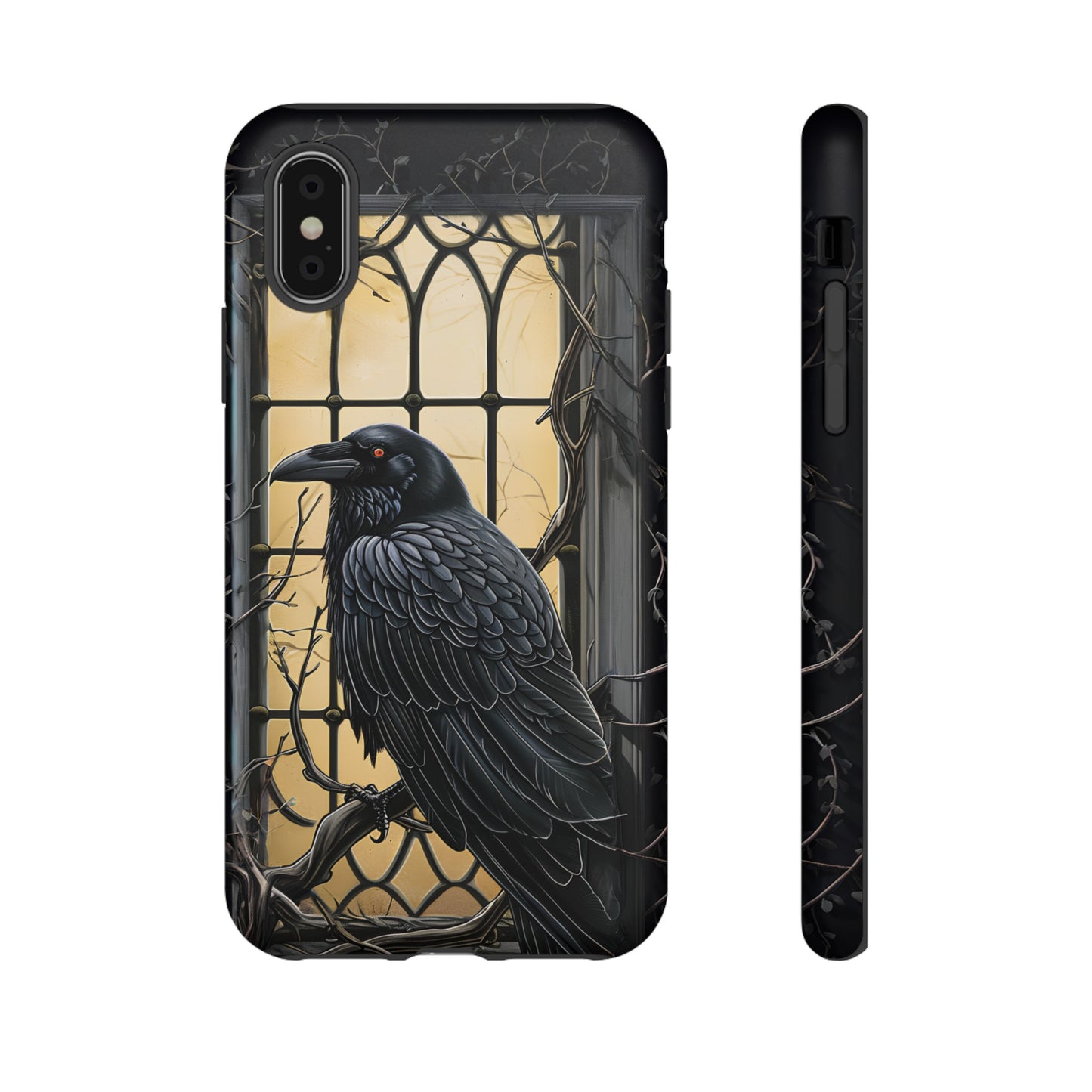 The Raven Phone Case – Edgar Allan Poe Inspired Gothic Design for iPhone, Samsung Galaxy, and Google Pixel Devices