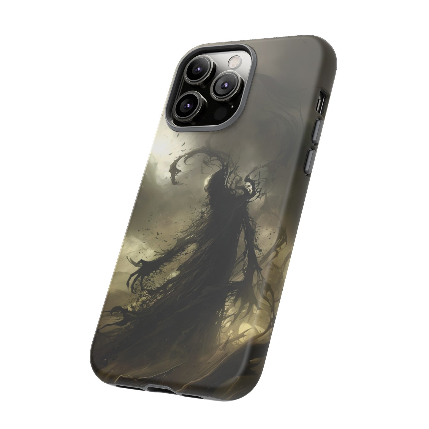 Dark Spirit Phone Case – Grim Reaper Haunting Design for iPhone, Samsung Galaxy, and Google Pixel Devices