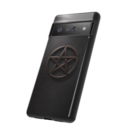 Simple Pentacle Tough Phone Case – Witchcraft Pentagram Design for iPhone, Samsung Galaxy, and Google Pixel Devices