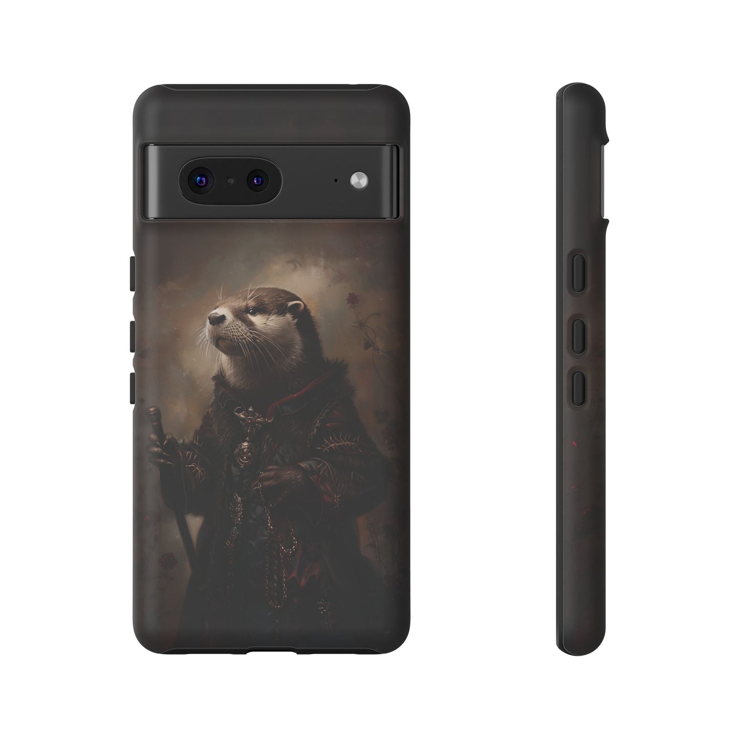 Noble Otter King Phone Case - Vintage Gothic Animal Art Design for iPhone, Samsung Galaxy, and Google Pixel Devices