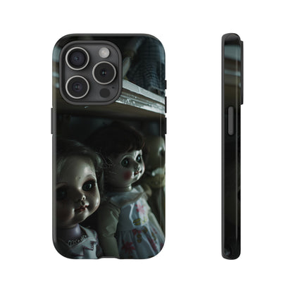 Creepy Dolls Phone Case – Eerie Vintage Doll Design for iPhone, Samsung Galaxy, and Google Pixel Devices