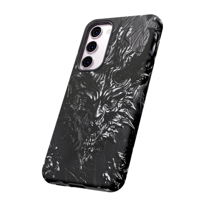 Silver Devil Phone Case – Gothic Demon Design for iPhone, Samsung Galaxy, and Google Pixel Devices