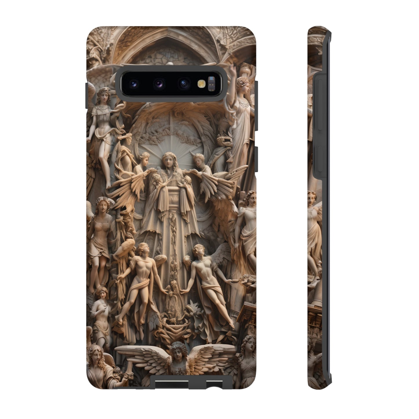 Angelic Statue Phone Case – Heavenly Gothic Marble Design for iPhone, Samsung Galaxy, and Google Pixel Devices