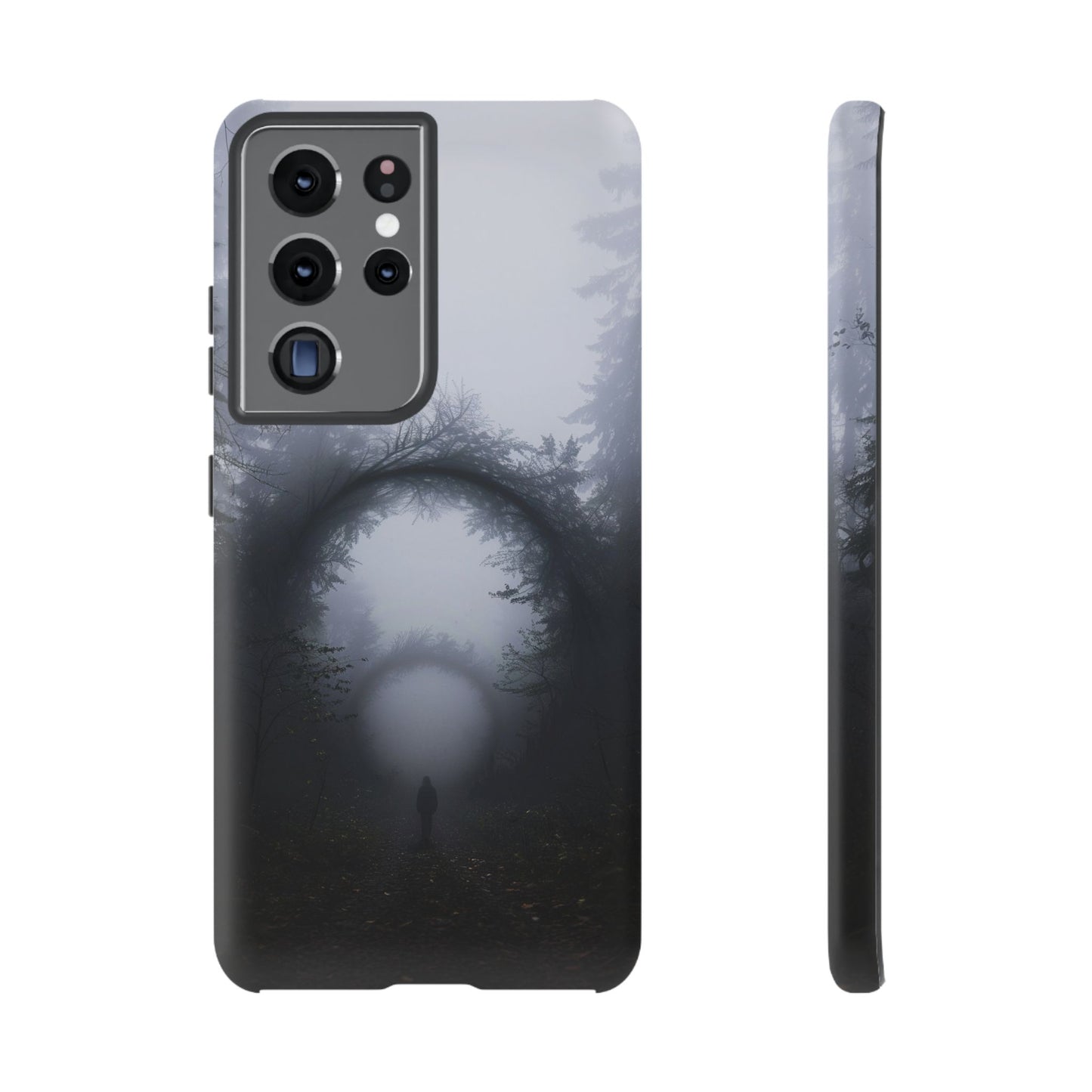 Mystical Forest Portal Phone Case - Atmospheric Foggy Path with Enchanted Tunnel For iPhone, Samsung Galaxy, and Google Pixel Devices.