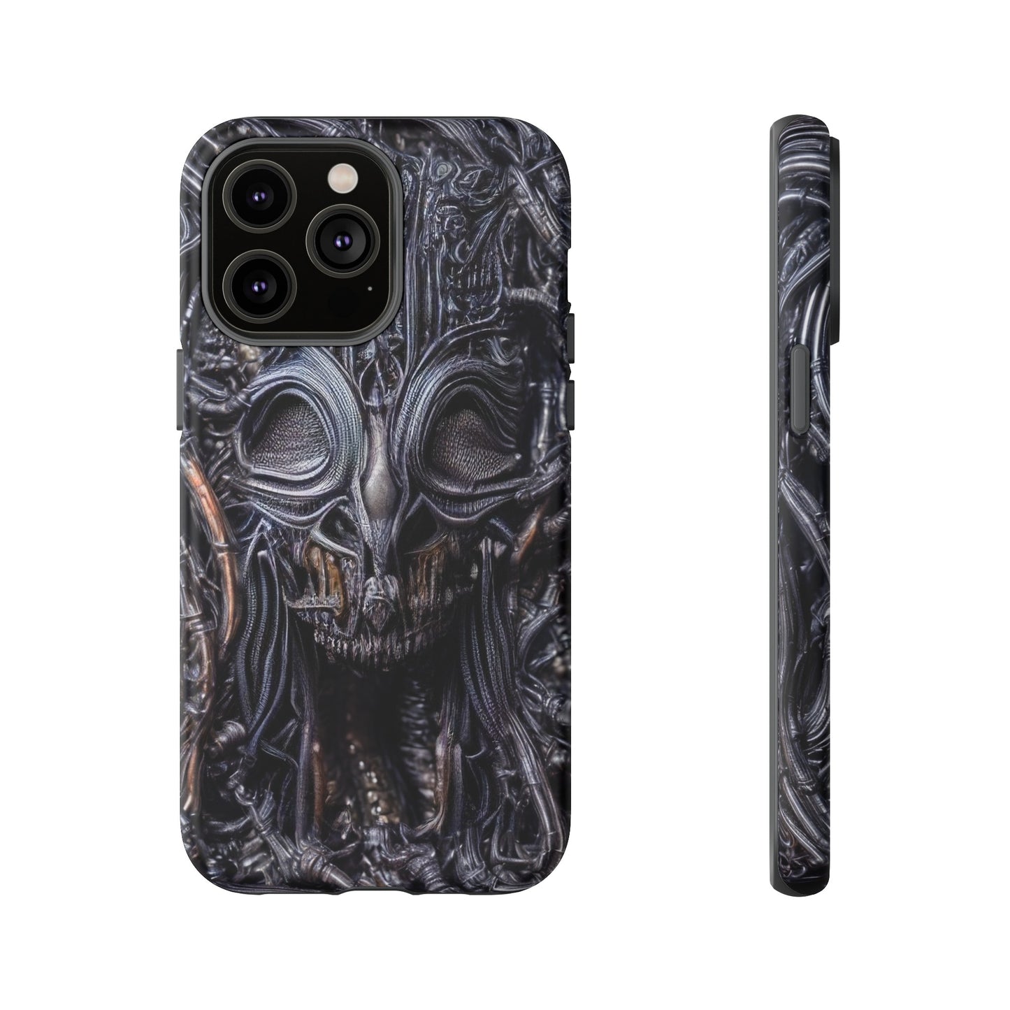 Biomechanical Horror 2 Phone Case – Futuristic Alien Horror Design for iPhone, Samsung Galaxy, and Google Pixel Devices