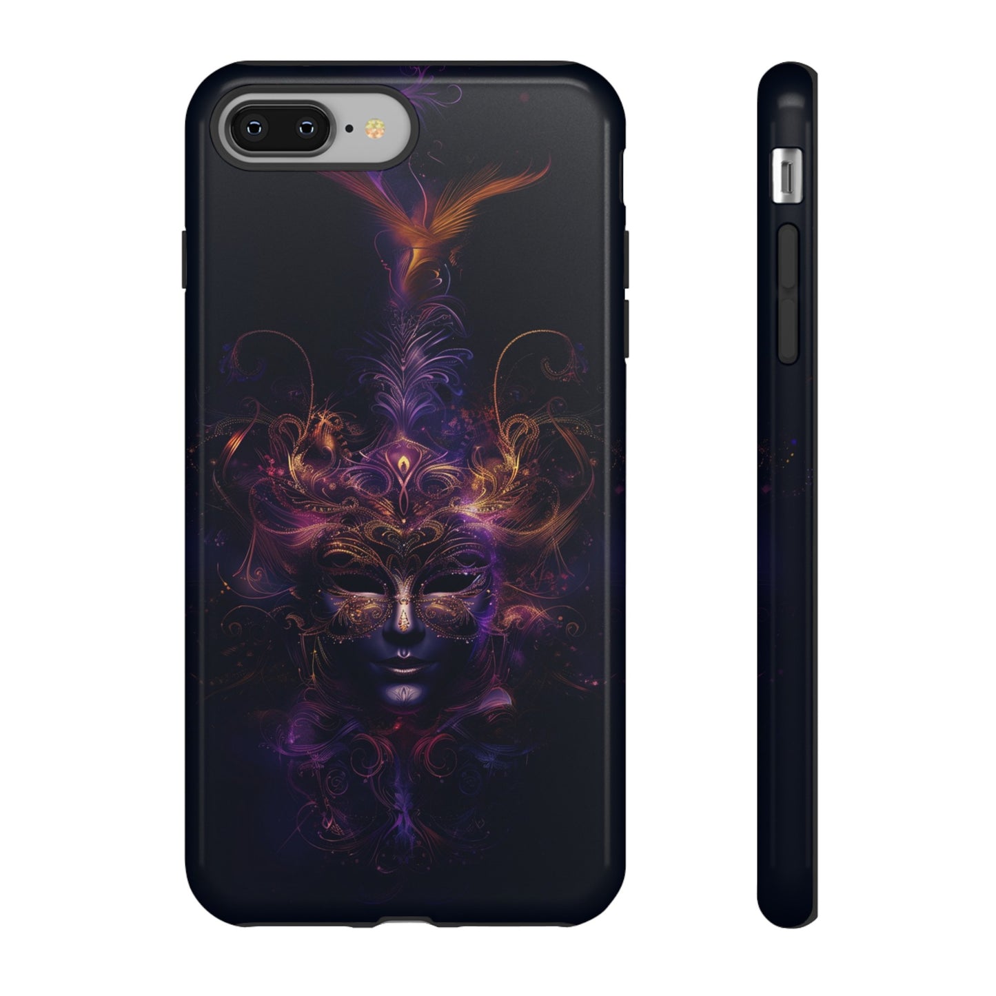 Elegant Masquerade Mask Phone Case for iPhone, Samsung Galaxy, and Google Pixel Devices - Mystical Design