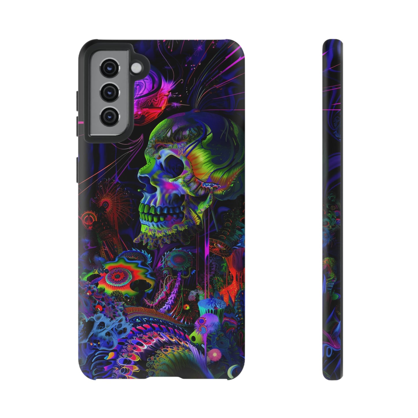 Psychedelic Skull Phone Case – Vibrant Pastel Design for iPhone, Samsung Galaxy, and Google Pixel Devices