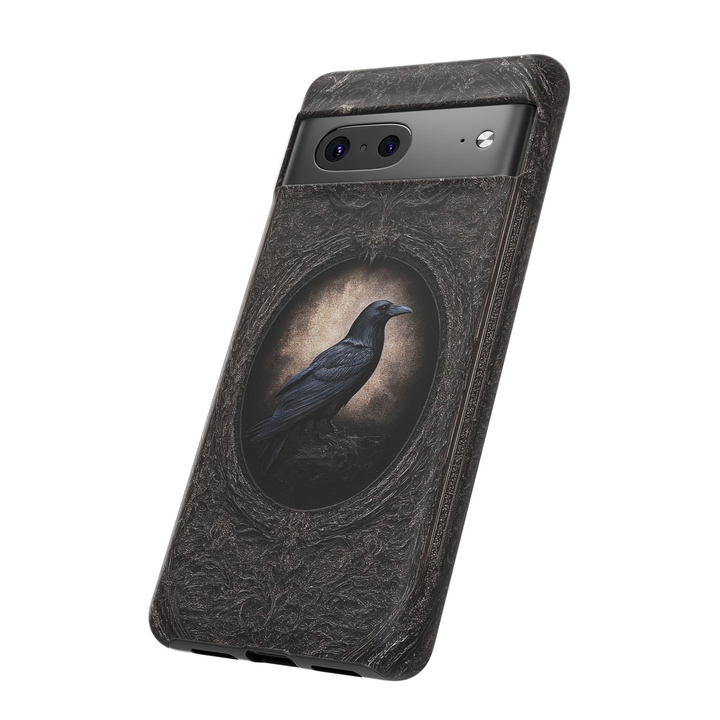 Gothic Raven Phone Case - Mysterious Dark Bird Design