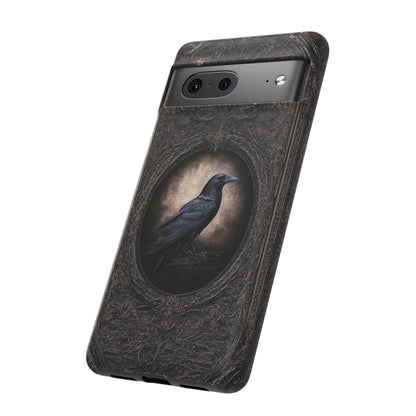 Gothic Raven Phone Case - Mysterious Dark Bird Design