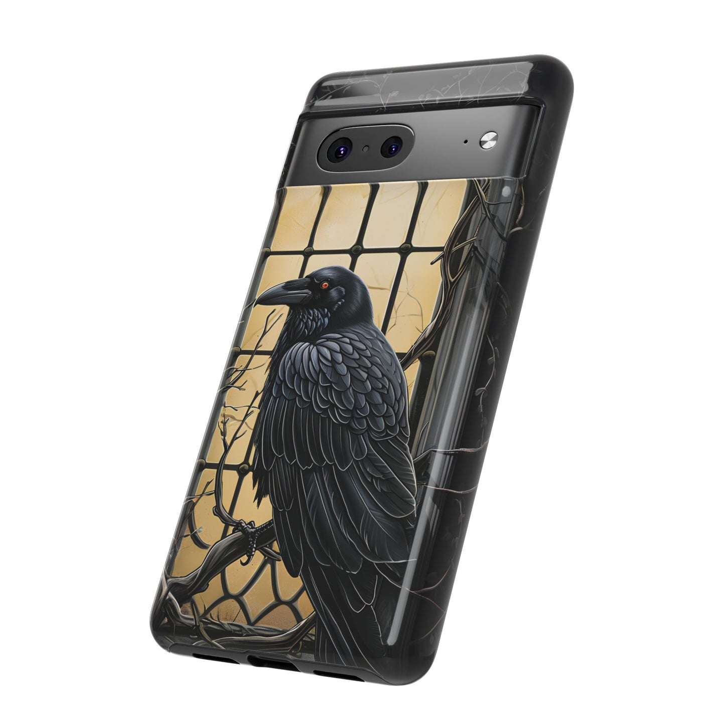 The Raven Phone Case – Edgar Allan Poe Inspired Gothic Design for iPhone, Samsung Galaxy, and Google Pixel Devices