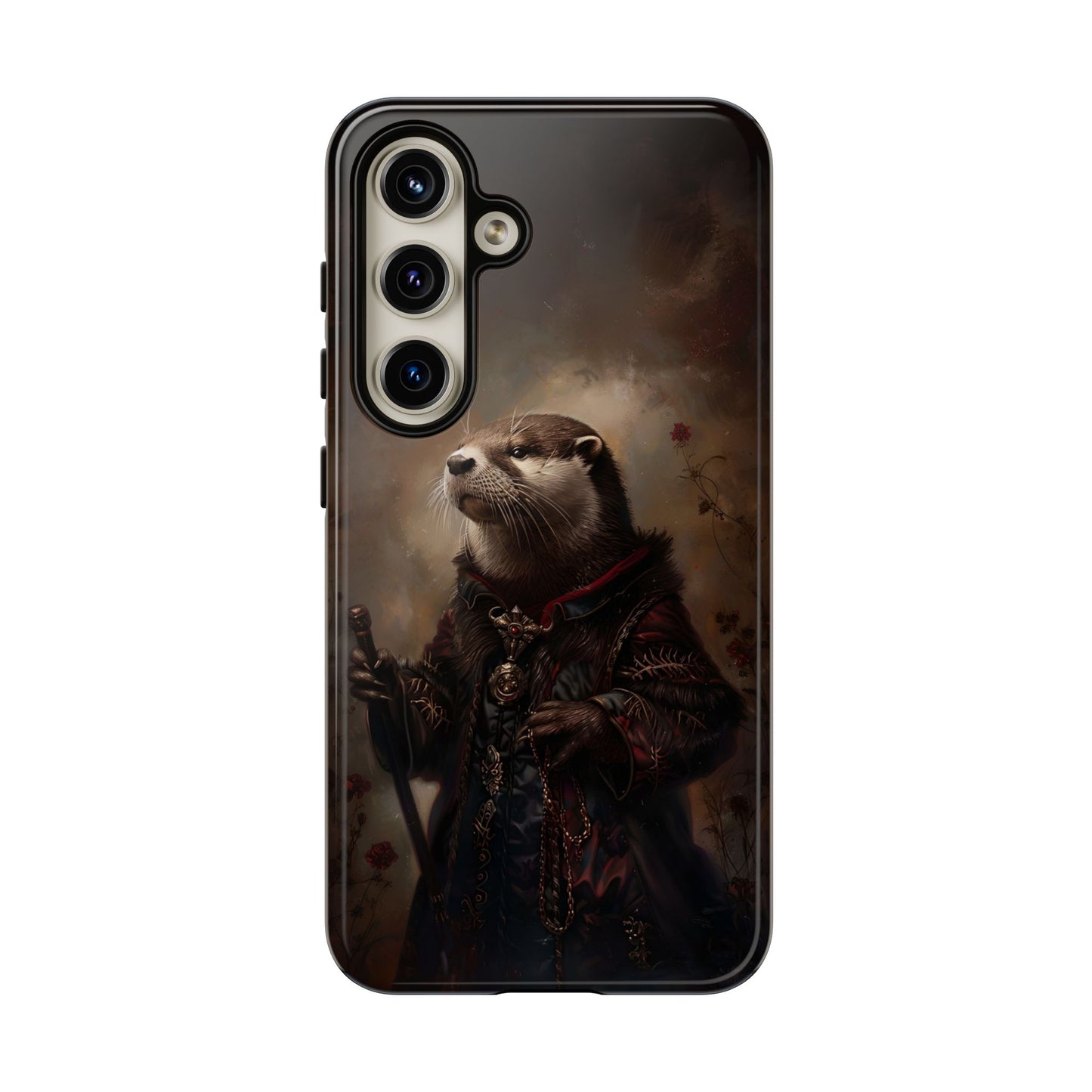 Noble Otter King Phone Case - Vintage Gothic Animal Art Design for iPhone, Samsung Galaxy, and Google Pixel Devices