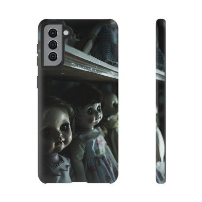 Creepy Dolls Phone Case – Eerie Vintage Doll Design for iPhone, Samsung Galaxy, and Google Pixel Devices