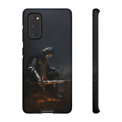 Dark Knight of the Abyss Phone Case - iPhone, Samsung Galaxy, Google Pixel - Epic Medieval Warrior Art, Protective Case, Fantasy Art