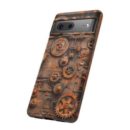 Rusted Steampunk Gearworks Phone Case for iPhone, Samsung Galaxy, and Google Pixel Devices