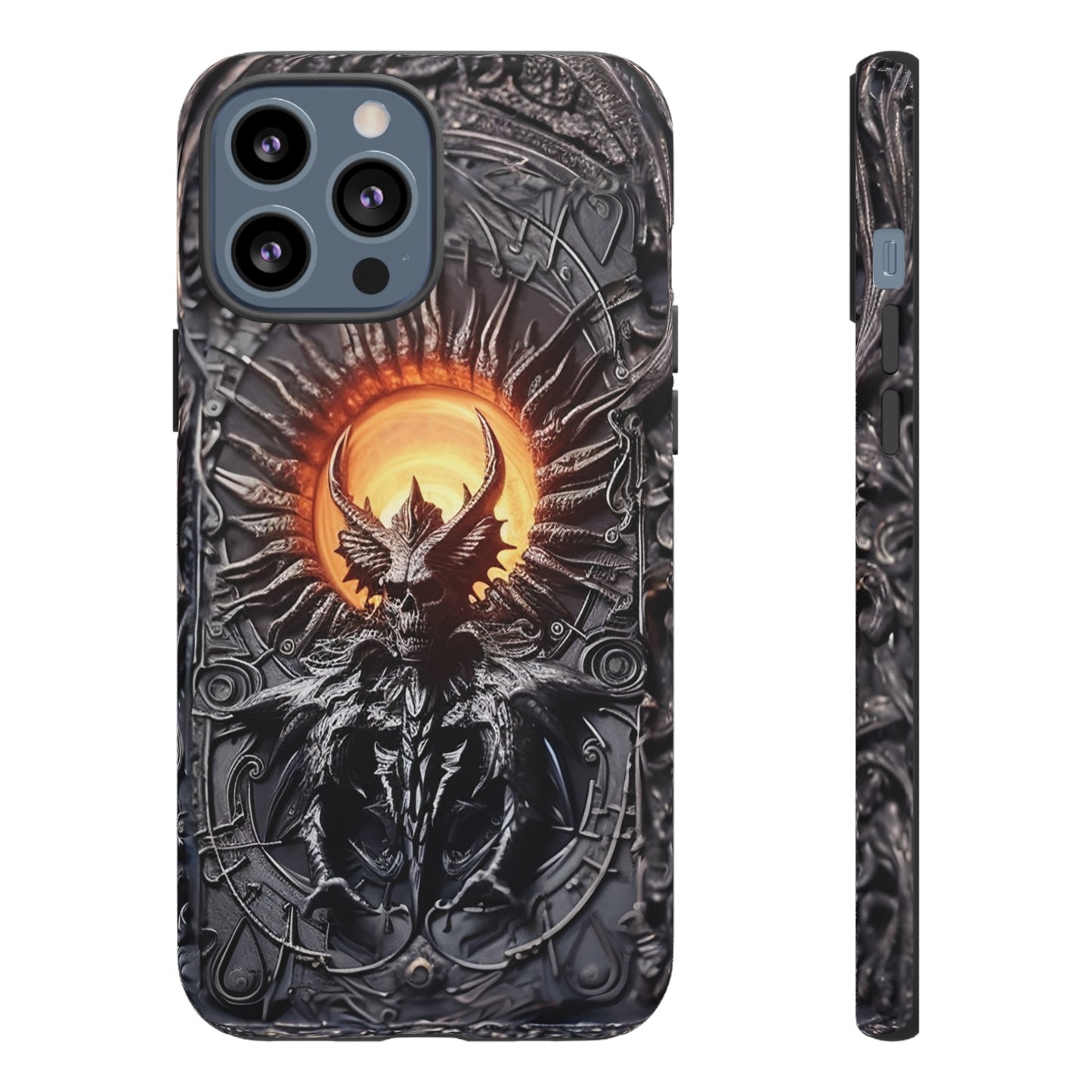 Skeletal Demonic King Phone Case – Ornate Gothic Design for iPhone, Samsung Galaxy, and Google Pixel Devices