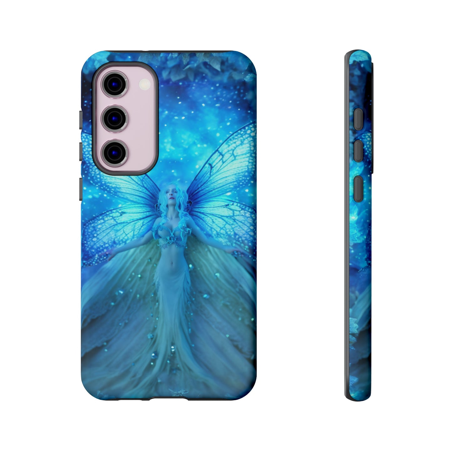 Blue Cosmic Fairy Phone Case – Enchanting Fae Design for iPhone, Samsung Galaxy, and Google Pixel Devices