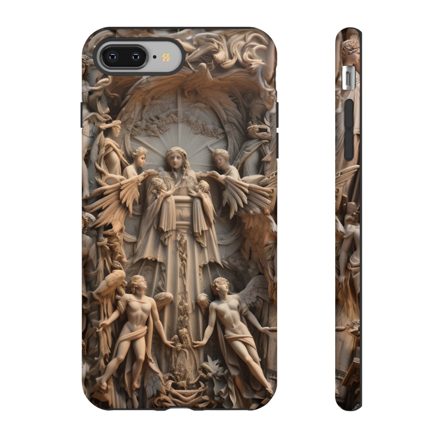 Angelic Statue Phone Case – Heavenly Gothic Marble Design for iPhone, Samsung Galaxy, and Google Pixel Devices